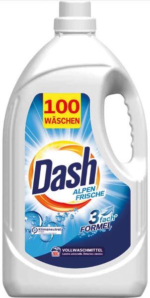 Dash Alpenfrische Vollwaschmittel flüssig 100WL 5L