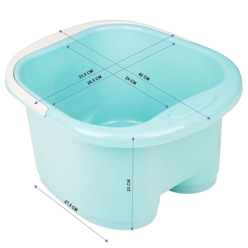 Pediküreschale mit Rollen blau