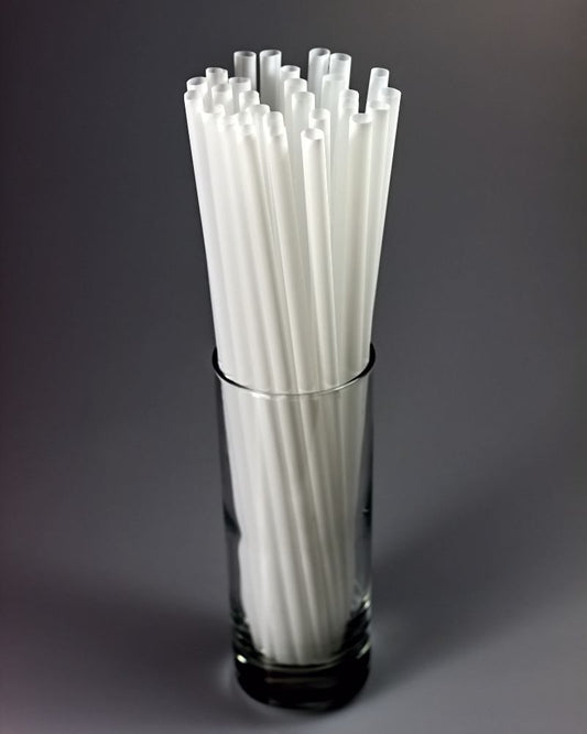 Trinkhalme Strohhalme Partyhalm starr Weiß 255x8mm Mehrweg 150stk Jumbo