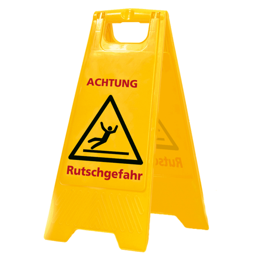 Warnschild Rutschgefahr Gelb