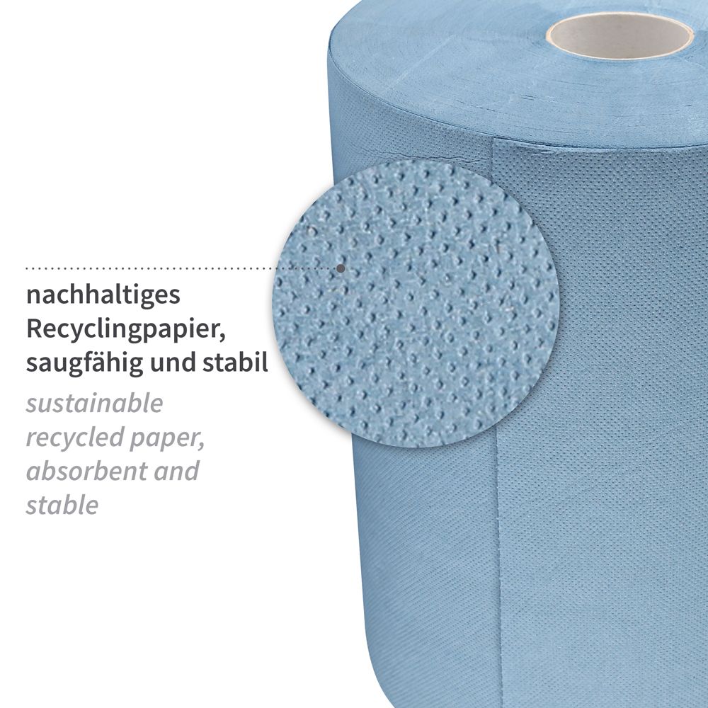 Putzpapiere, 3-lagig | Recyclingpapier Blau 100 % Recyclingpapier