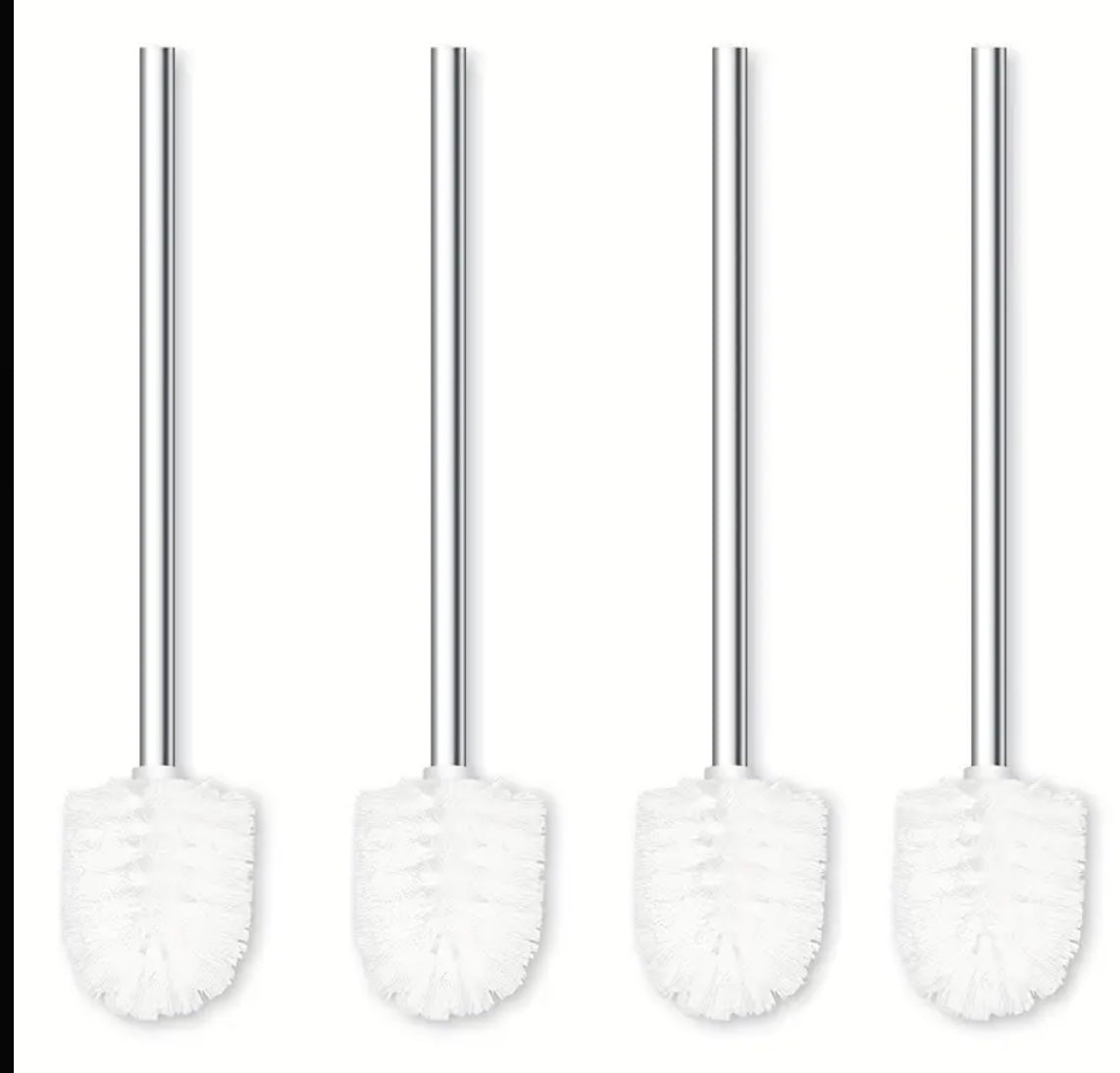4 Set Toilettebürste + Stiel Edelstahl