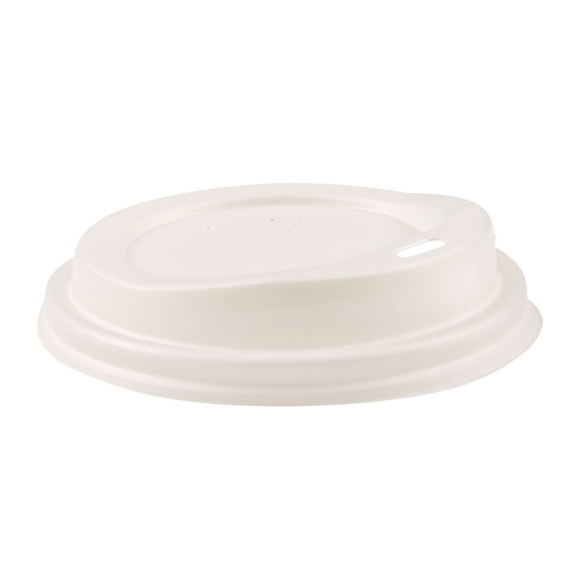 Bio Deckel mit Trinköffnung | CPLA 9cm | 50 Stk.| 0,3l -0,4L