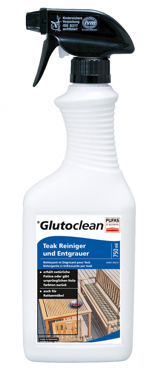 Teak Reiniger und Entgrauer 750ml Glutoclean