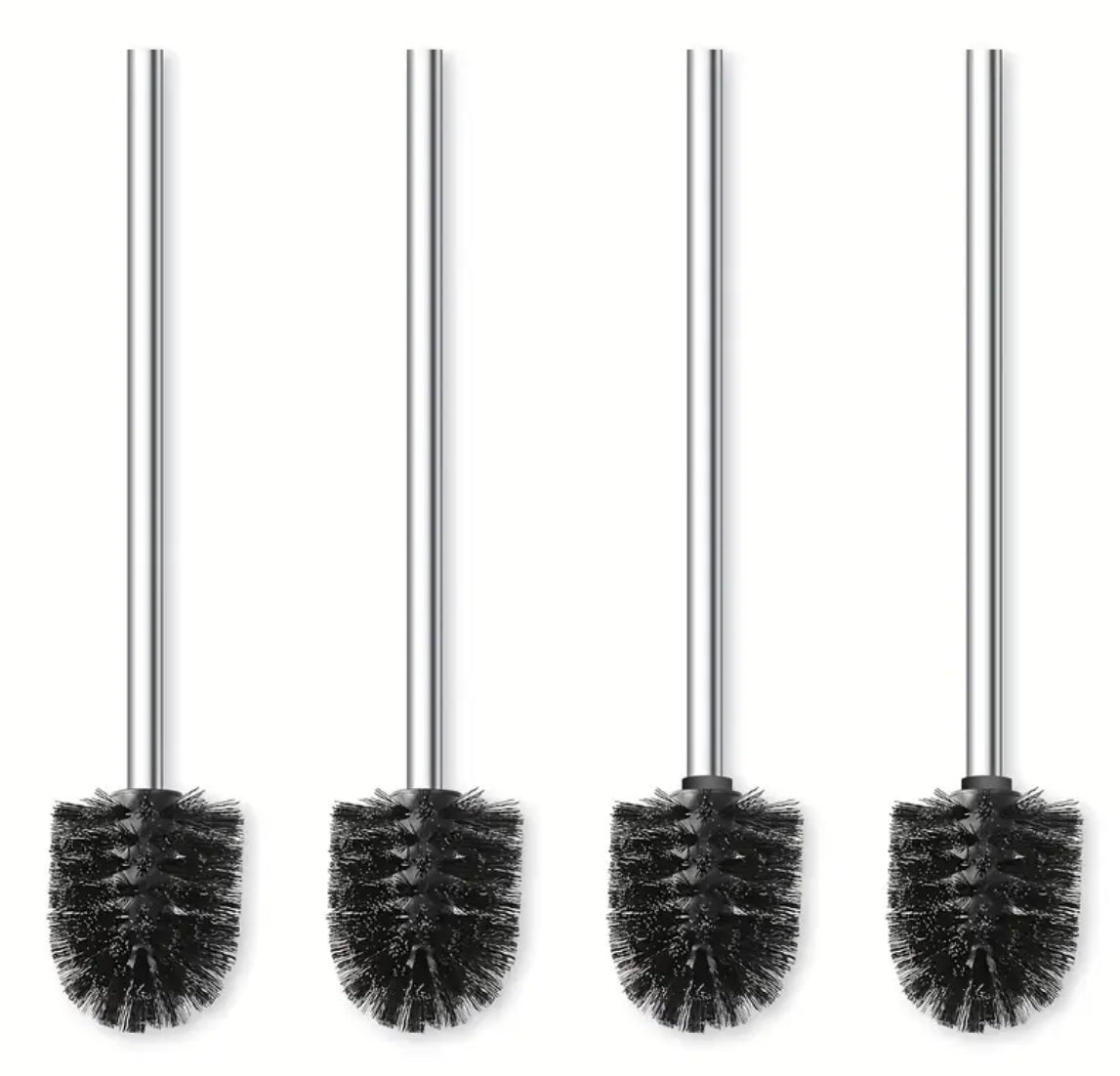 4 Set Toilettebürste + Stiel Edelstahl