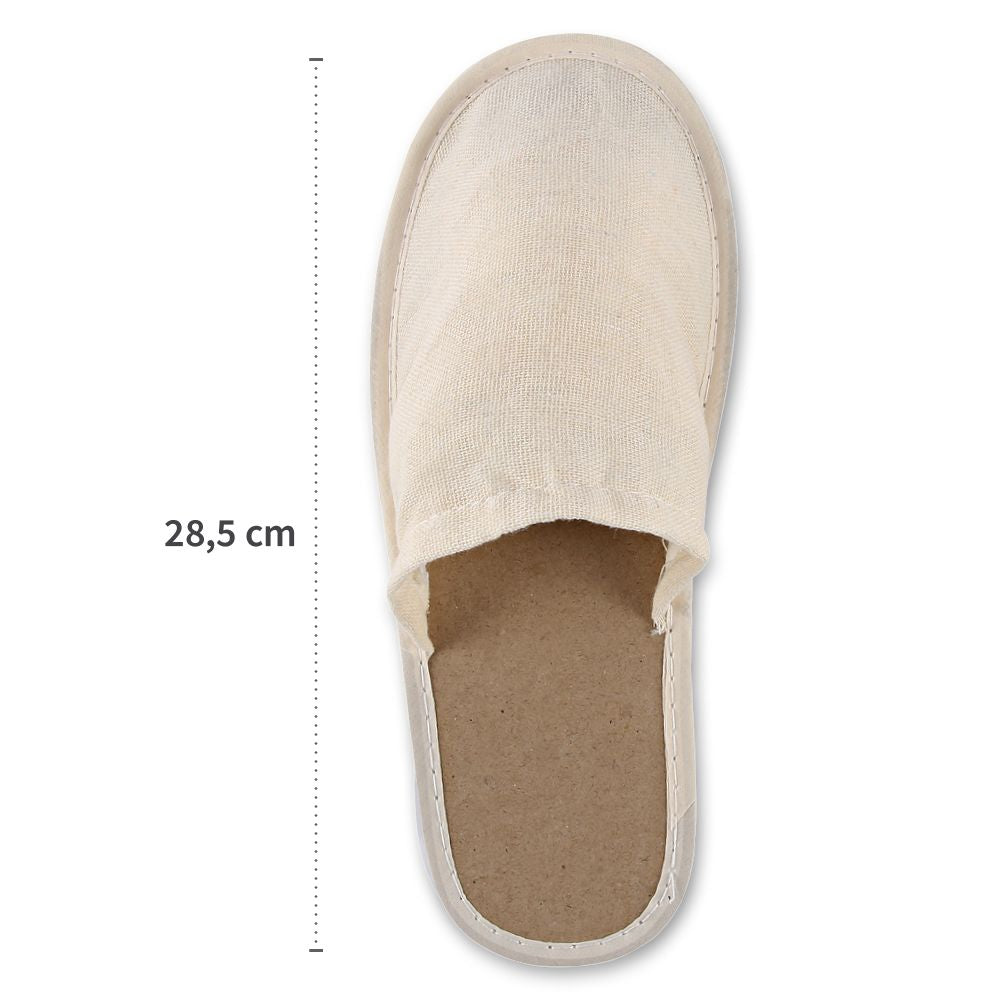 Bio Slipper, geschlossen | Leinen/Baumwolle/Papier Länge: 28,5cm | Breite: 11cm