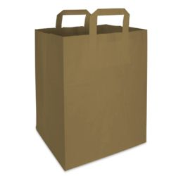 Papiertüten 25 x 26 x 17 cm braun mit Tragegriff 250Stk