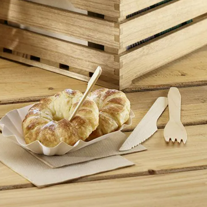 Holzmesser "pure" 16,5 cm 100Stk Papstar Pure