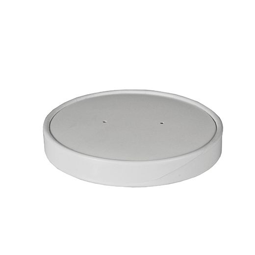 Deckel für Suppenbecher "To Go", Pappe rund Ø 11,8 cm weiss 50Stk
