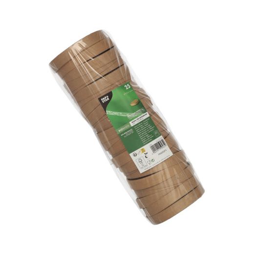 Deckel für Suppenbecher To Go, Pappe "pure", Ø 9,8 cm, braun 25Stk