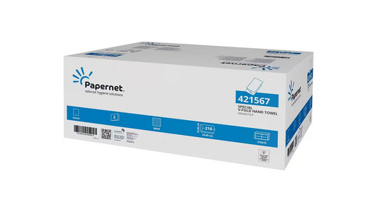 3150 Stk. Papierhandtücher 2-lagig weiß V-ZZ-Falz 24x21cm Handtücher 421567