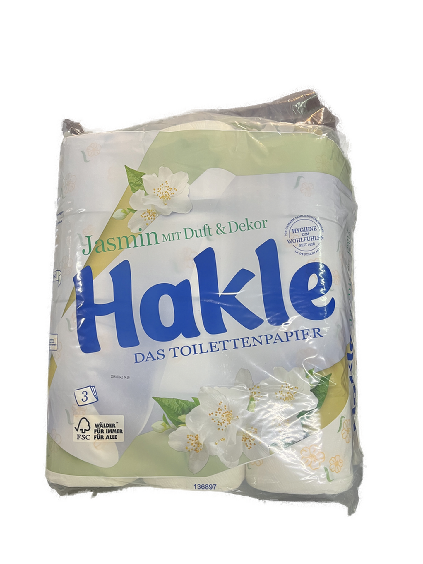 Hakle® Jasmin, Toilettenpapier mit Jasminduft und Dekor 24Rollen