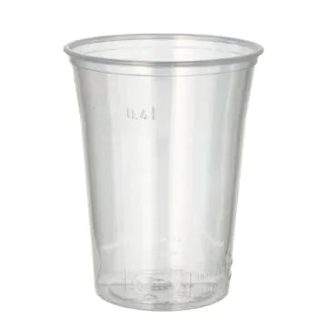 Plastikbecher (PS) 0,4 l Ø 9,5 cm · 12 cm klar mit Schaumrand 75
