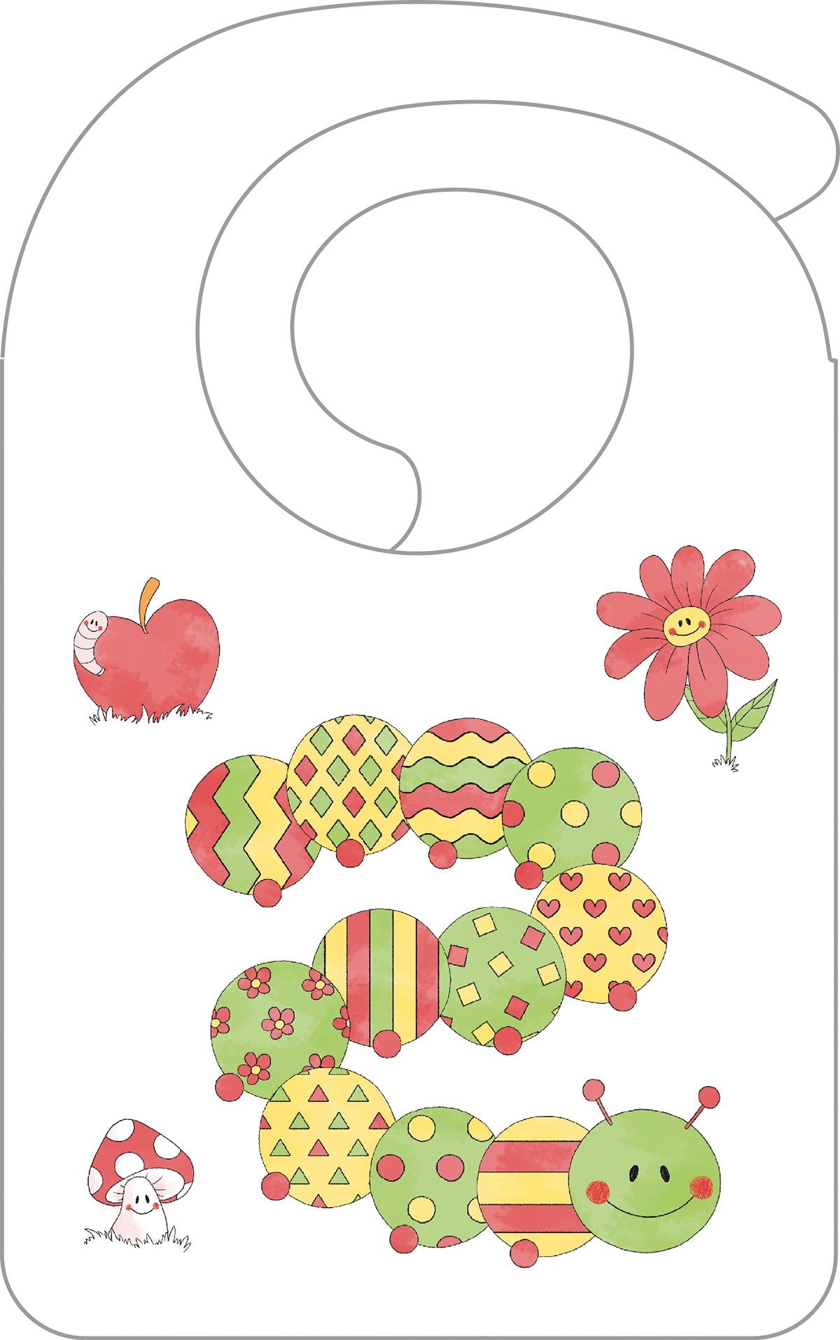 Lätzchen aus Airlaid + Folie Kleine Raupe, 20 x 32 cm, 100 Stück - Mank Abverkauf