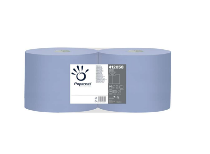 Papernet 412058 Putzrolle 2lg blau 21,5x36cm 2x 1000 Tücher pro Rolle