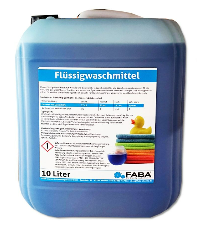 Flüssigwaschmittel Konzentrat Vollwaschmittel 10 L blau