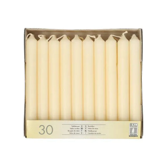 Tafelkerzen creme Ø 2,1 cm · 19,6 cm 30 Stk