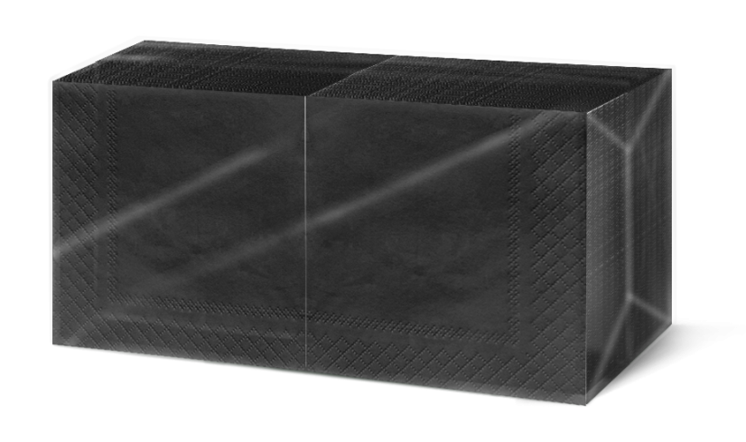 Servietten schwarz 24x24cm 2-lagig 1/4-Falz 250 Stk