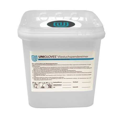 Vliestuchspendereimer 5L Unigloves Spendereimer für Vliestücher 70-90 Blatt