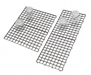 DELFIN® Gläser-Abtropfmatten - 4-er Pack schwarz 30x20cm Mat S