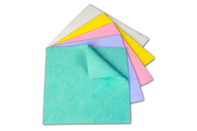 Allzwecktuch Gelb Rosa Blau Grün 38x38cm