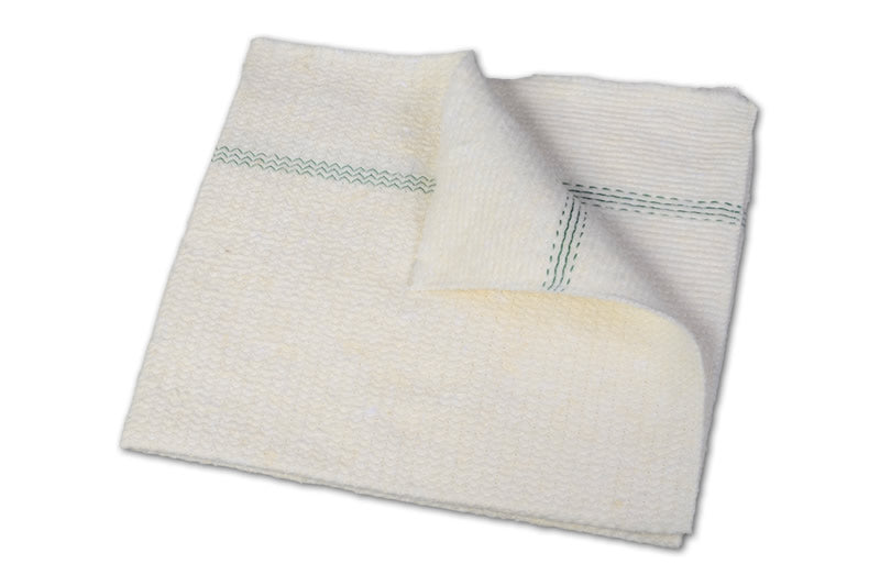 Scheuertücher Vliesscheuertuch "Effekt" ca. 250 g/m2 weiß mit grünen Streifen