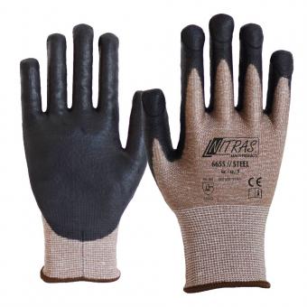 NITRAS STEEL, Stichschutzhandschuhe, Spezialgarn 6655