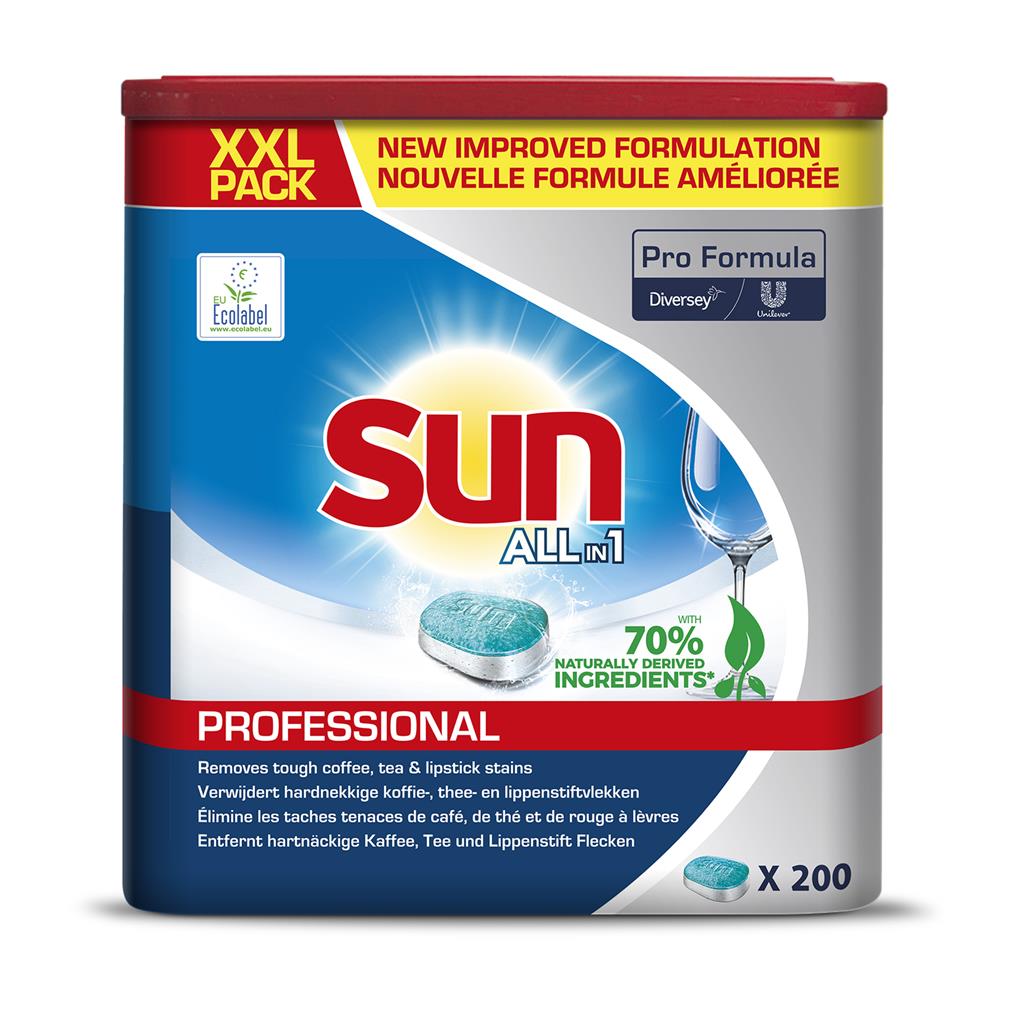 Sun Professional All in 1 Tablets 200Stk. Spülmaschinen Taps Geschirrspültabs XXL