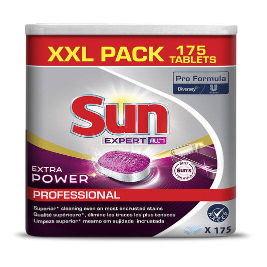 Sun Professional All in 1 Extra Power Tabs 175Stk.  Spülmaschinen Taps Geschirrspültabs XXL