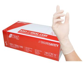 NITRAS IDEAL CARE, Latex-Einmalhandschuhe, weiß 8201