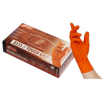NITRAS TOUGH GRIP N, Nitril-Einmalhandschuhe, orange 8335