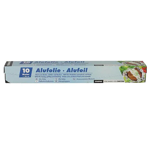 Alufolie 10 m x 30 cm in Faltschachtel Papstar
