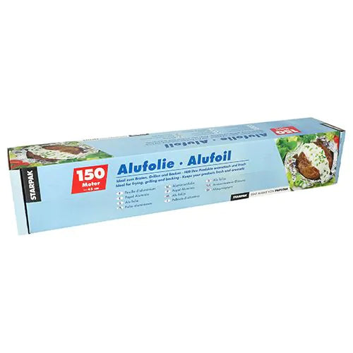 Alufolie 150 m x 45 cm in Faltschachtel Papstar
