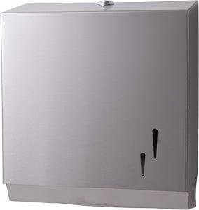 Edelstahl Papierspender Papierhandtuchspender MAXI Handtuchspender m. Schlüssel Matt