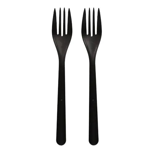 Gabeln (Mehrweg), Bio-PP, 18,5 cm, schwarz, extra stabil 50Stk