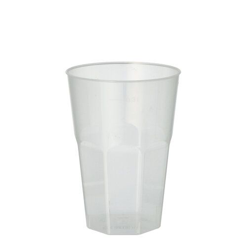 Mehrweg Plastikbecher für Caipirinha, PP 0,3 l Ø 8 cm· 11 cm transluzent unzerbrechlich Papstar 30 stk.