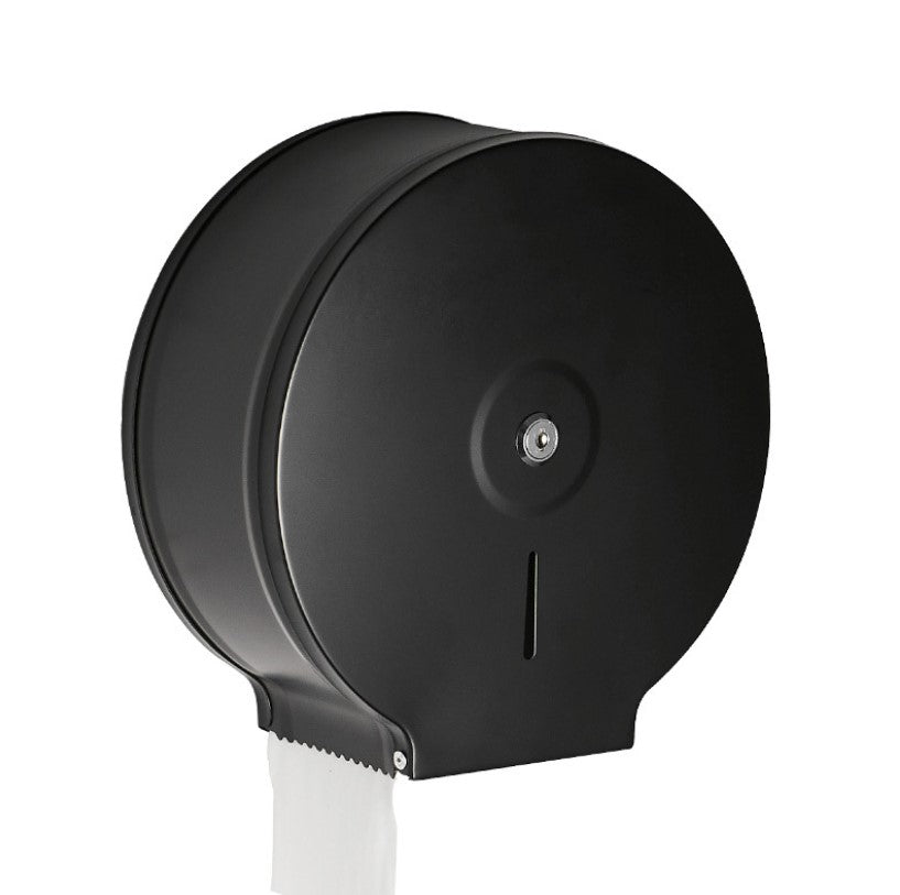 Toilettenpapierspender Spender Mini Jumbo Edelstahl schwarz mit Schlüssel