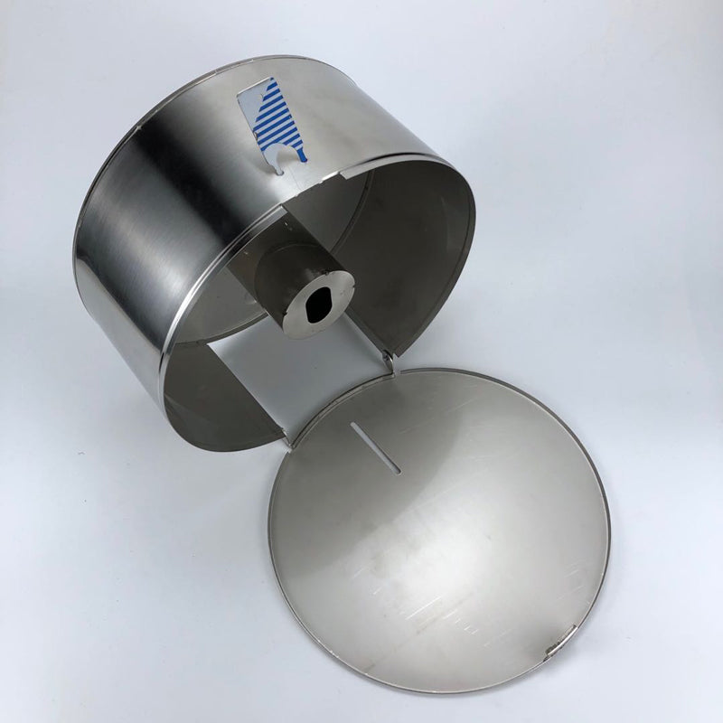 Toilettenpapierspender Spender Mini Jumbo Edelstahl mit Schlüssel Silber