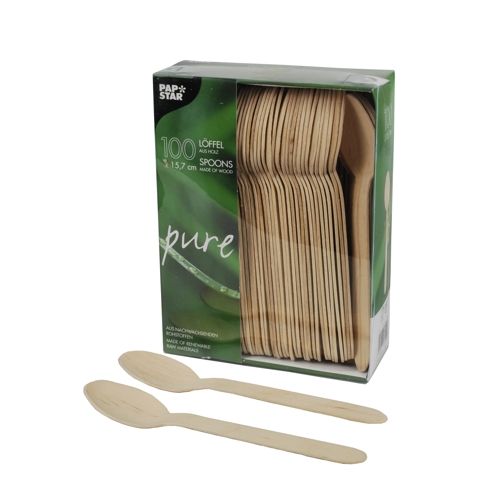 Holzlöffel "pure" 15,7 cm 100Stk  Pure Papstar