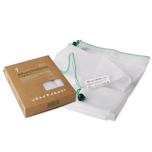 Mehrweg-Frischenetz 36 cm x 30 cm weiss mit Zugkordel Papstar 1 stk.