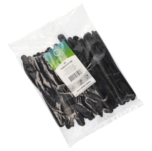 Messer (Mehrweg), Bio-PP, 18,5 cm, schwarz, extra stabil 50stk