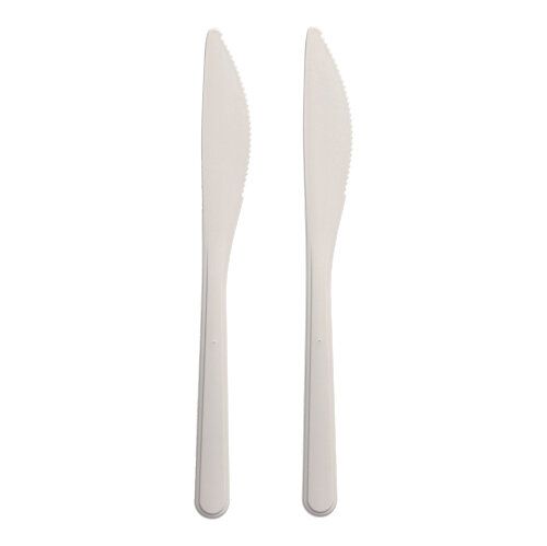 Messer (Mehrweg), Bio-PP, 18,5 cm, weiss, extra stabil 50Stk