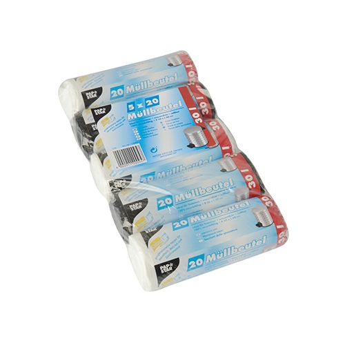 Müllbeutel, 30 l, schwarz/weiß sortiert, H 60 x B 50 cm 100Stk