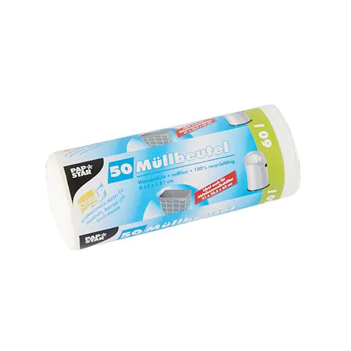 Müllbeutel 60 l, weiss, H 81 x B 63 cm 50stk