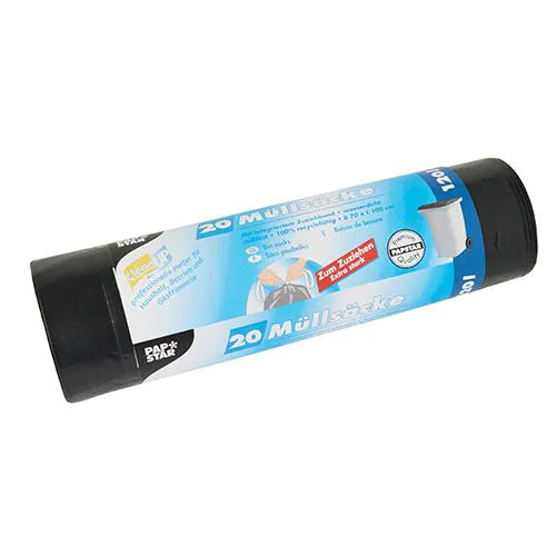 Müllsäcke zum Zuziehen, 120 l, H 100 x B 70 cm, schwarz 20stk