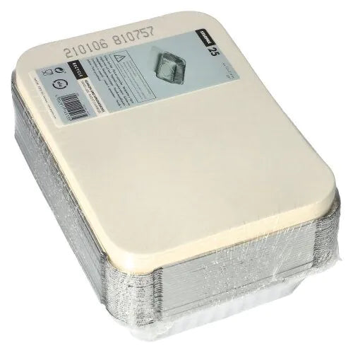 Aluschalen + Einlegedeckel, PE-beschichtet eckig 0,8 l 4 x 15 x 21,4 cm 25stk