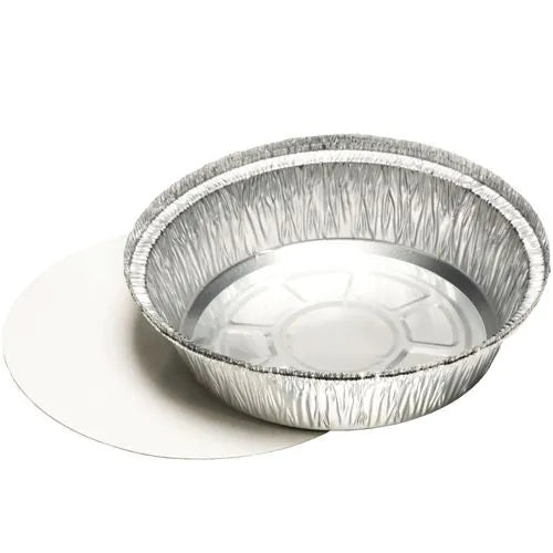 Aluschalen + Einlegedeckel, PE-beschichtet rund 1000 ml Ø 23 cm · 4,4 cm 25stk