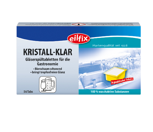 KRISTALL-KLAR Gläserspültabletten für die Gastronomie 56 x 10g