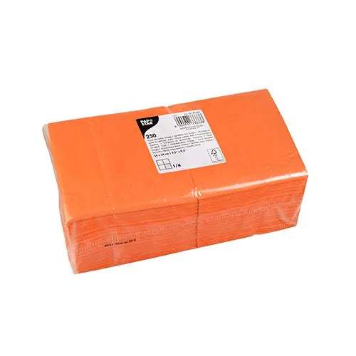 Servietten, nektarine 3-lagig 1/4-Falz 24 x 24 cm 250stk