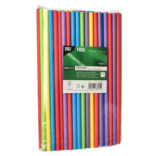 Shake-Halme aus Papier Ø 8 mm · 25 cm farbig sortiert 100Stk